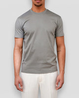 Herren Kurzarm T Shirt mit Rundhalsausschnitt in Grau