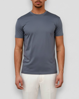 Herren Kurzarm T Shirt mit Rundhalsausschnitt in Dunkelgrau