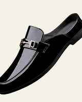 Herren Loafer Elegant mit Metallspange in Schwarz