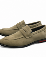 Herren Loafers mit Penny Riemen und Mokassin Naht in Braun