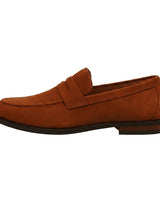 Herren Loafers mit Penny Riemen und Mokassin Naht in Schokobraun