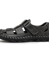 Herren offene Zehen Slide-Sandalen mit einteiligem Riemen im oberen Bereich in Dunkelgrau