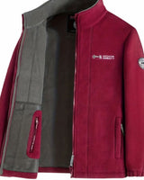Maximilian | Herren Outdoor Fleece-Jacke mit Reißverschluss Stehkragen Wärmend in Rot