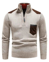 Herren Rundhals Pullover in Beige