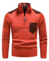 Herren Rundhals Pullover in Orange