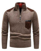 Herren Rundhals Pullover in Braun