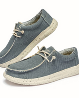 Herren Schnürschuhe mit strukturierter Oberfläche und kontrastierender Sohle in Blau
