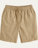 Herren Shorts mit elastischem Bund und Kordelzug in Sandfarben