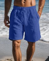 Herren Shorts mit elastischem Bund und Kordelzug in Royalblau