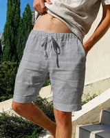 Herren Shorts mit Kordelzugbund und Seitentaschen in Grau