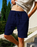 Herren Shorts mit Kordelzugbund und Seitentaschen in Marineblau