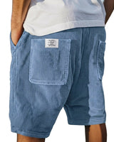 Herren Shorts mit Rippenstruktur und aufgesetzten Taschen in Blau