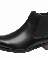 Herren Stiefeletten mit elastischen Seiteneinsätzen und Zuglaschen in Schwarz