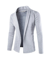 Herren Strickblazer Cardigan Elegant in Grau