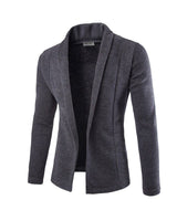 Herren Strickblazer Cardigan Elegant in Dunkelgrau