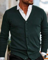 Herren Strickjacke in Dunkelgrün