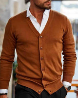 Herren Strickjacke in Hellbraun