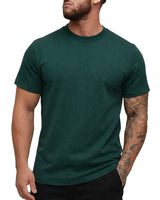Herren-T-Shirt mit Rundhalsausschnitt und kurzen Ärmeln in Grün