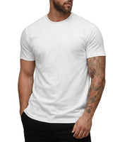 Herren-T-Shirt mit Rundhalsausschnitt und kurzen Ärmeln in Weiß