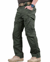 Felix | Herren Tactical Cargo Hose Outdoor Wandern Mehrtaschen Langbein in Grün