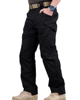 Felix | Herren Tactical Cargo Hose Outdoor Wandern Mehrtaschen Langbein in Schwarz