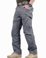 Felix | Herren Tactical Cargo Hose Outdoor Wandern Mehrtaschen Langbein in Grau