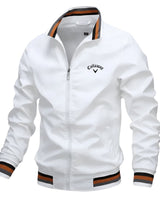 Tobias | Herren Windbreaker Jacke Wasserfest Leicht Reissverschluss in White