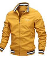 Tobias | Herren Windbreaker Jacke Wasserfest Leicht Reissverschluss in Yellow