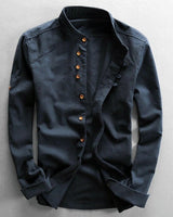 Herrenhemd Stil Relaxed Fit in Dunkelblau