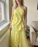 Adeline™ | Elegantes, luftiges Maxikleid in Gelb