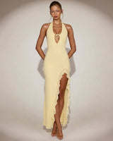 MODA | Kirsch-Crush Maxi in Hellgelb