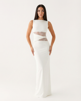 MODA | Spitzenillusion Maxi in Weiß
