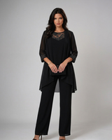 Iva™ Elegantes Trio-Set in Schwarz