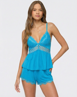 MODA | Midnight Kiss Spitze Set in Aqua Blau