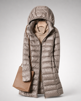 Damen ultraleichte Daunenjacke in Khaki