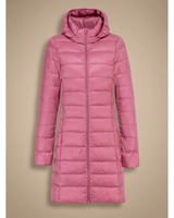 Holly | Damen Regenjacke Wasserdicht mit Kapuze und Reißverschluss in Rosa