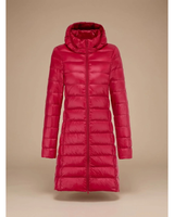 Holly | Damen Regenjacke Wasserdicht mit Kapuze und Reißverschluss in Rot
