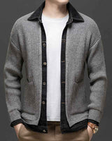 Hybrid Strickjacke Herren in Grau