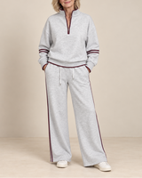 Binila – Gestricktes Trainingsanzug-Set in Grau