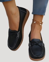 Ilsena | Damen Loafer Flach Slip-on Mokassin in Schwarz