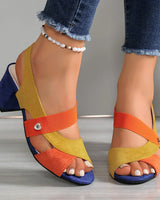 Lurene - Gepolsterte Schuhe mit Blockabsatz in Orange