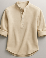 Thorne - Softtouch-Hemd mit Knopfleiste in Khaki