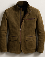 Plamen – Wildleder Jacke Mit Taschen in Braun