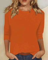 Stella – Klassisches Damen T-Shirt in Orange