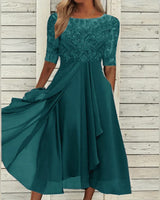 Lieselotte | Damen Festliches Abendkleid Hochzeitsgesellschaft – Festkleid Hochzeit 2026 in Türkis