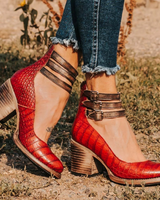 Serelia - Elegante Stiefeletten in Rote Schlange