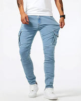 Darnic - Premium Stretch-Cargo-Jeans in Blau