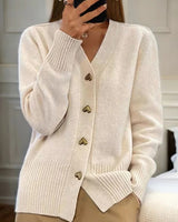 Damen eleganter warmer Cardigan in Apricot