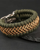 KnotVanta - Armband Mit Geflochtener Kordel Und Schnalle in Grün
