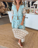 Verity - Bohemian Kleid in Blau (Fast ausverkauft)